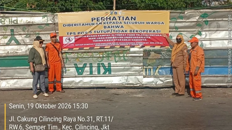 Cegah Pembuangan Sampah dari Luar Wilayah, TPS Pos 5 Semper Timur Ditutup Sementara