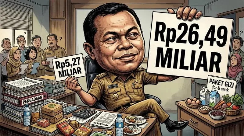 Portal Berita Indonesia dan Dunia Terkini Hari Ini, Update Harian Terbaru, Terlengkap, Tajam, Aktual dan Berimbang. Idiiih Jatah Gizi Rakyat Cuma Rp5 Miliar, Jatah Perut Rapat Dinkes Rp26 Miliar ?? - Teropong Rakyat