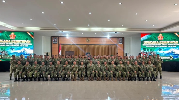Dirpuanter Ster TNI Tutup Penataran Tenaga Pendidik Teritorial TA 2026