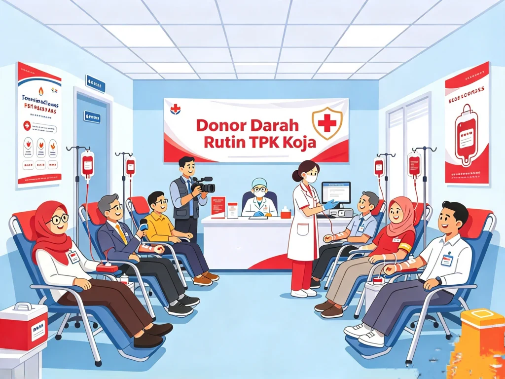 Portal Berita Indonesia dan Dunia Terkini Hari Ini, Update Harian Terbaru, Terlengkap, Tajam, Aktual dan Berimbang. Di Lantai 5 Gedung TPK Koja, Karyawan dan Wartawan Satu Suara Berdonor Darah Demi Kemanusiaan - Teropong Rakyat