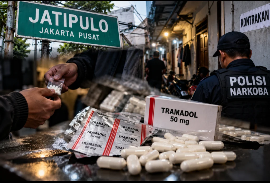 Portal Berita Indonesia dan Dunia Terkini Hari Ini, Update Harian Terbaru, Terlengkap, Tajam, Aktual dan Berimbang. Dugaan Peredaran Tramadol Ilegal di Jatipulo Disorot, Kasat Narkoba Polres Jakpus Janji Tindak Lanjuti - Teropong Rakyat
