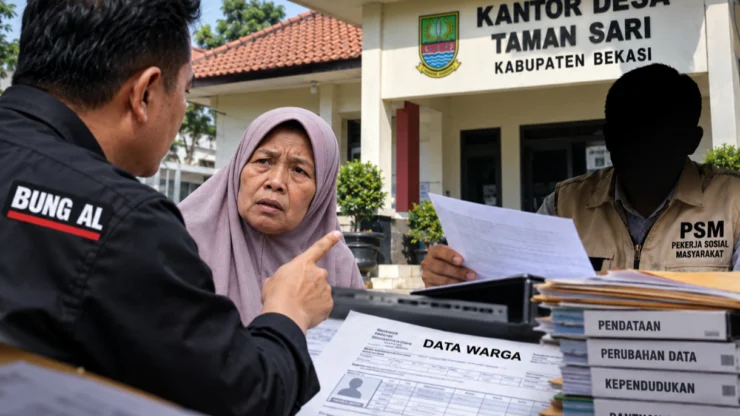 Bung Al Soroti Pelayanan Ketua PSM Desa Taman Sari, Perubahan Data Ibu Sanah Dipertanyakan