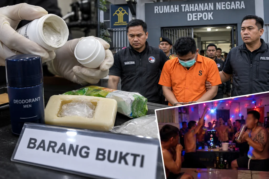 Portal Berita Indonesia dan Dunia Terkini Hari Ini, Update Harian Terbaru, Terlengkap, Tajam, Aktual dan Berimbang. Pegawai Rutan Depok Diduga Jadi Kurir Sabu, Barang Diselundupkan Lewat Deodoran dan Sabun - Teropong Rakyat