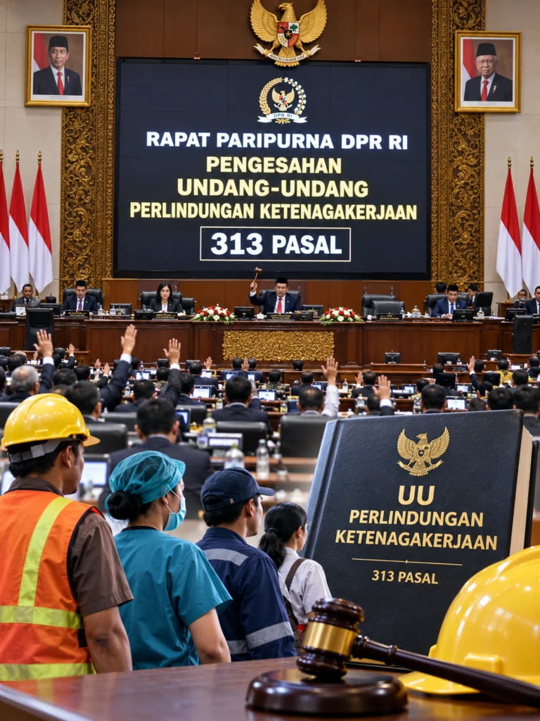 DPR Sahkan UU Perlindungan Ketenagakerjaan, Aturan Pekerja Kini Mencakup 313 Pasal - Teropong Rakyat